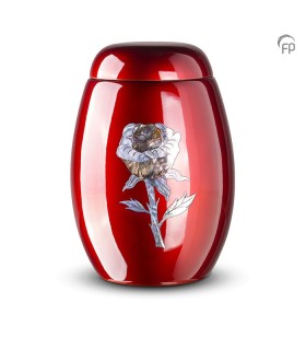 Glasfiber Urn Roos rood
