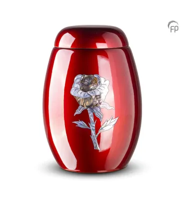 Glasfiber Urn Roos rood