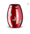 Glasfiber Urn Vlinders rood
