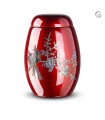 Glasfiber Urn Vogels rood