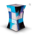 Grote Glasfiber Urn Diabolo blauw