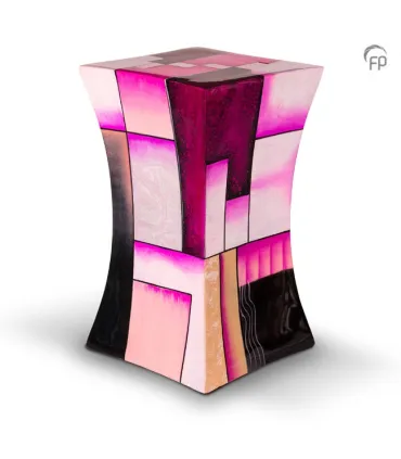 Grote Glasfiber Urn Diabolo roze