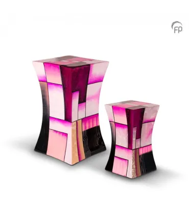 Grote Glasfiber Urn Diabolo roze