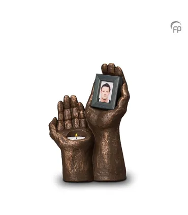 Keramische Geert Kunen Fotolijst Waxine Urn Handen