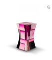 Kleine Glasfiber Urn Diabolo roze