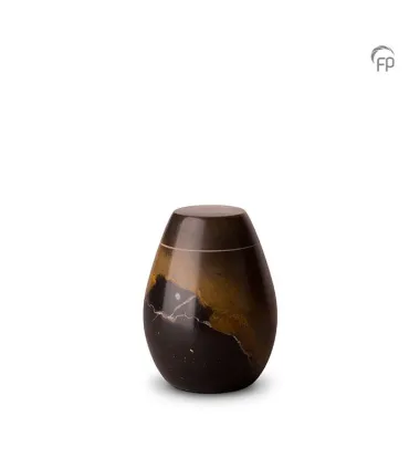 Marmeren Mini Urn Zwart Bruin