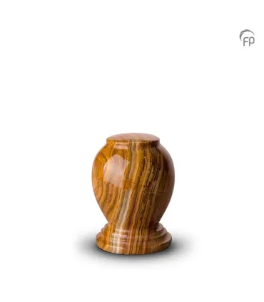 Marmeren Mini Urn bruinbeige wit