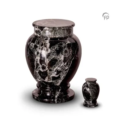 Marmeren Mini Urn zwart wit