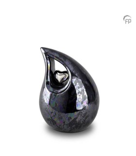 Middelgrote Keramische Urn Oiled Blue Traan