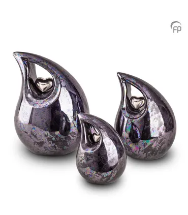 Keramische Mini Urn Oiled Blue Traan