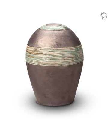 Grote Keramische Urn Pottery Bonny Metallic
