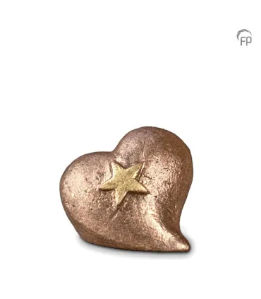 Keramisch Troost Urntje Geert Kunen 'Hart met Ster'