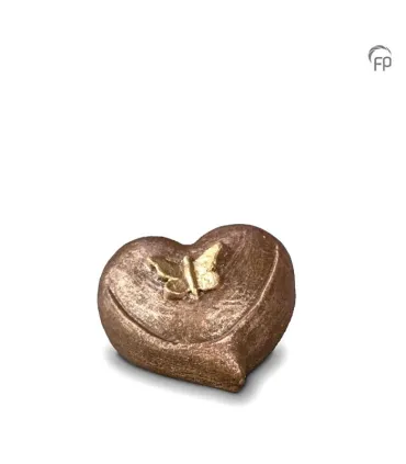 Keramisch Troost Urntje Geert Kunen 'Hart met Vlinder'