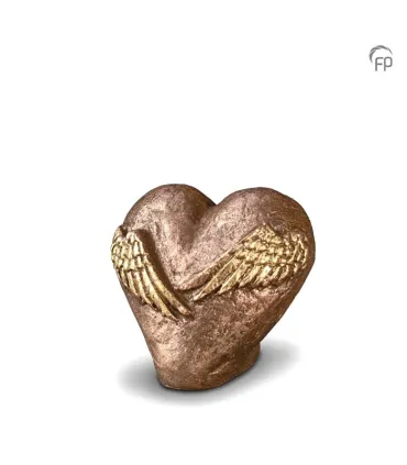 Keramisch Troost Urntje Geert Kunen 'Hart met Vleugels'