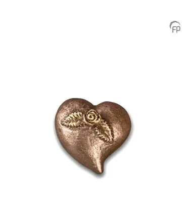 Keramisch Troost Urntje Geert Kunen 'Hart met Bloemetje'