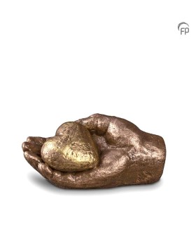 Keramisch Troost Urntje Geert Kunen 'Hart in Handje'