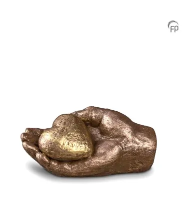 Keramisch Troost Urntje Geert Kunen 'Hart in Handje'