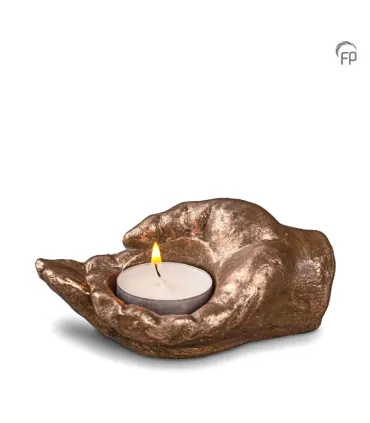 Keramisch Troost Urntje Geert Kunen 'Waxinelichtje in Handje'