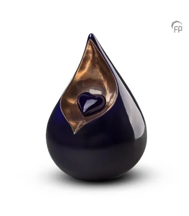 Grote Keramische Urn Celest Hart Donkerblauw