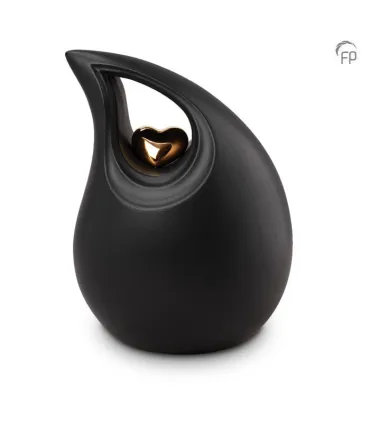 Grote Keramische Urn Zwarte Traan