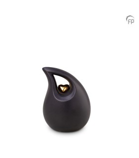 Kleine Keramische Urn Zwarte Traan