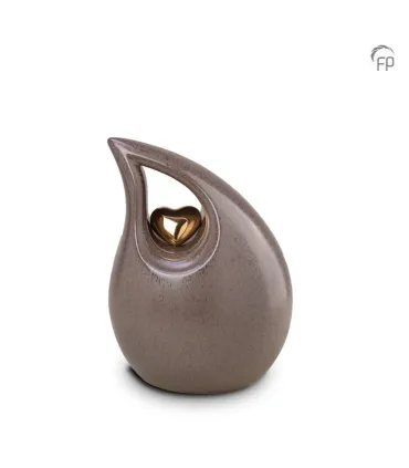 Middelgrote Keramische Urn Bruine Traan