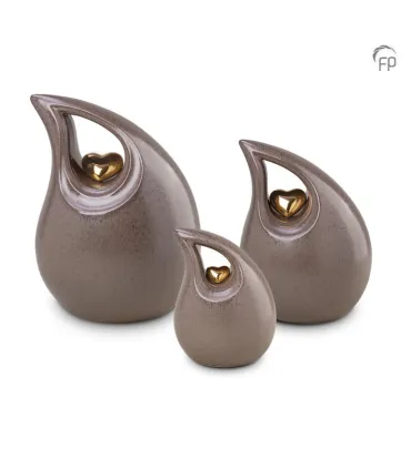 Keramische Mini Urn Bruine Traan