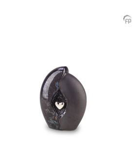 Keramische Mini Urn Oiled Blue