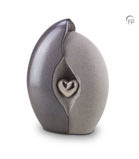 Grote Keramische Urn Dubbel Grijs