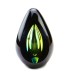 Glazen Premium Traan Urn Diamond Black Green