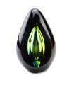 Glazen Premium Traan Urn Diamond Black Green