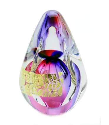 Glazen Premium Traan Urn Goudkleur