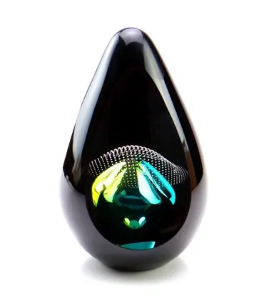 Glazen Premium Traan Urn Pandora Geel Groen