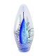 Glazen Premium Urn Spirit Krakele Blauw