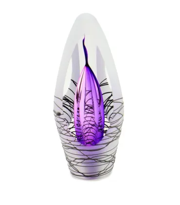 Glazen Premium Urn Spirit Krakele Paars