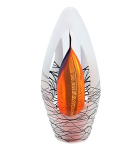 Glazen Premium Urn Spirit Krakele Rood