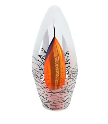 Glazen Premium Urn Spirit Krakele Rood