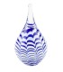 Glazen Memorie Urn Ripple Blauw-Wit