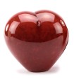 Glazen Memorie Urn Big Heart Opaque Rood