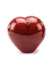 Glazen Memorie Urn Small Heart Opaque Rood