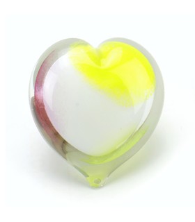 Glazen Memorie Knuffelkeitje Pebble Heart Opaque Pastel