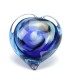 Glazen Memorie Knuffelkeitje Pebble Heart Blauw