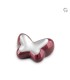 Kleine Metalen Urn Bordeaux/Zilverkleur 'Butterfly'