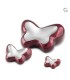 Kleine Metalen Urn Bordeaux/Zilverkleur 'Butterfly'