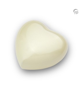 Metalen Mini Hart Urn Satori Parelmoer Wit