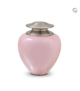 Grote Metalen Urn Satori Roze met Zilverkleur