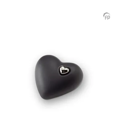 Kleine Keramische Hart Urn Mastaba Matzwart