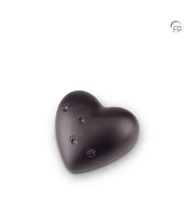 Kleine Keramische Dieren Hart Urn Pootjes Matzwart