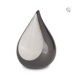 Grote Metalen Urn Antraciet Grijs 'Teardrop'