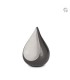 Kleine Metalen Urn Antraciet Grijs 'Teardrop'